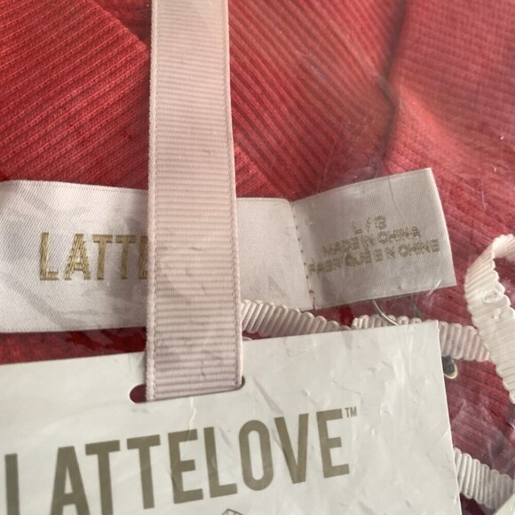 Lattelove The Wishful Waffle Jumpsuit Red Thermal Pajamas Size Large New - Picture 6 of 8